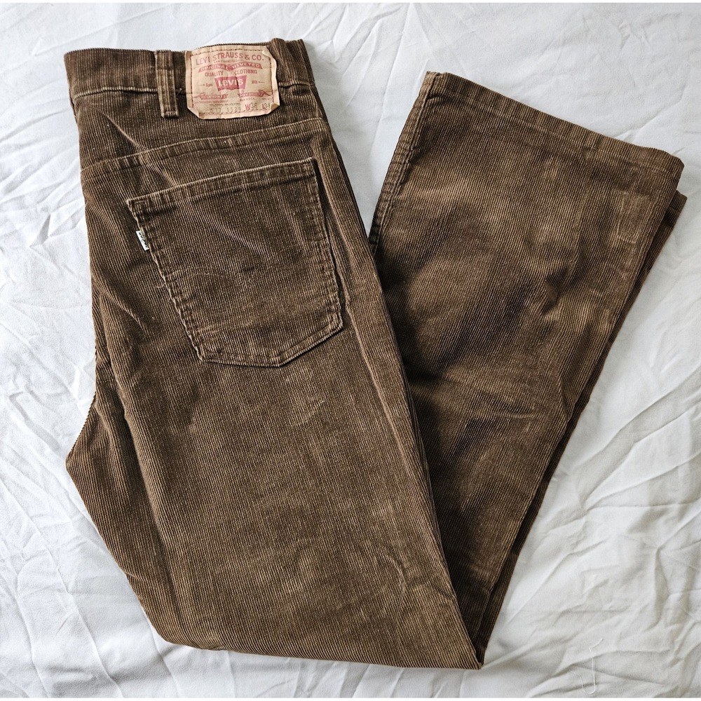 Vintage‎ Levis 517-1529 Corduroy Pants Mens 36x31 Brown Bootcut Made In USA 1983